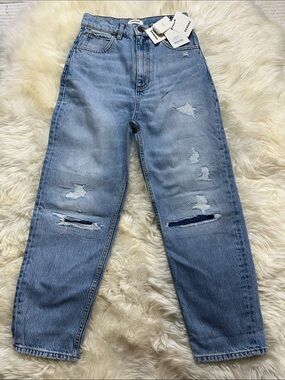 Sandro Distressed BOYFRIEND-CUT JEANS size 34